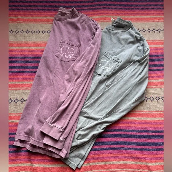 ❕EUC❕Ivory Ella Long Sleeve Tees Set - Picture 1 of 8